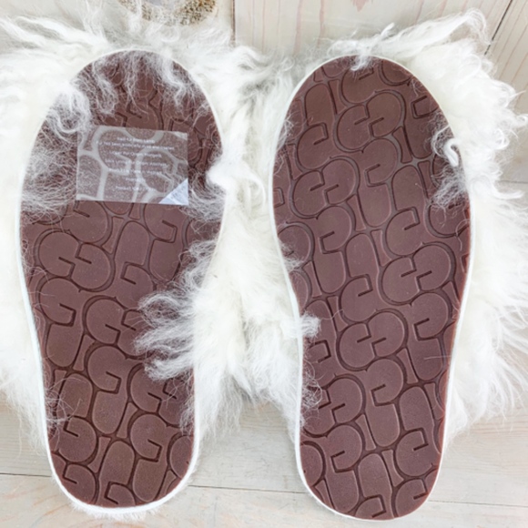 SALE!! UGG FLUFF MOMMA MONGOLIAN SLIPPERS WHITE 5 NIB - Picture 6 of 8